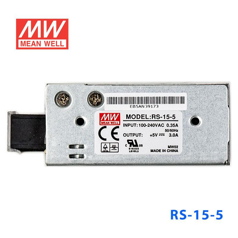 RS-15-5 Metal Power Supply - 5V 3A - 15W Mean Well SMPS