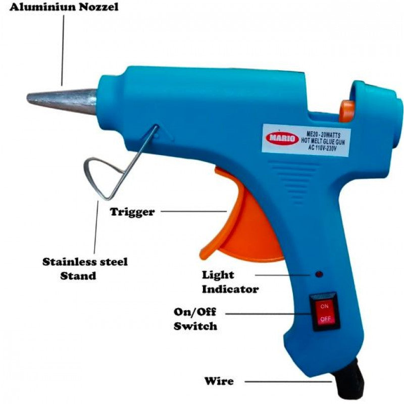 Mario Hot Melt Glue Gun, 20 Watt ME-20