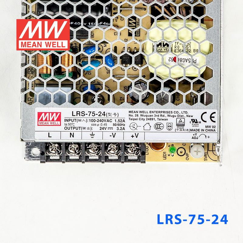 LRS-75-24 Mean Well SMPS Metal Power Supply, 24V, 3.2A, 76.8W