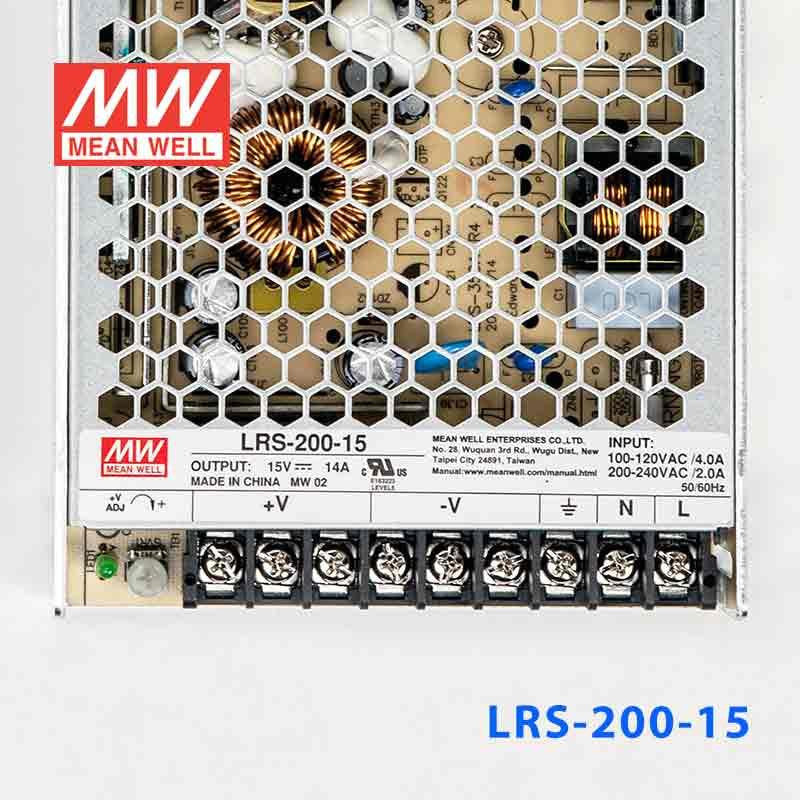 Mean Well SMPS - LRS-200-15 - 15V 14A - 210W Metal Power Supply