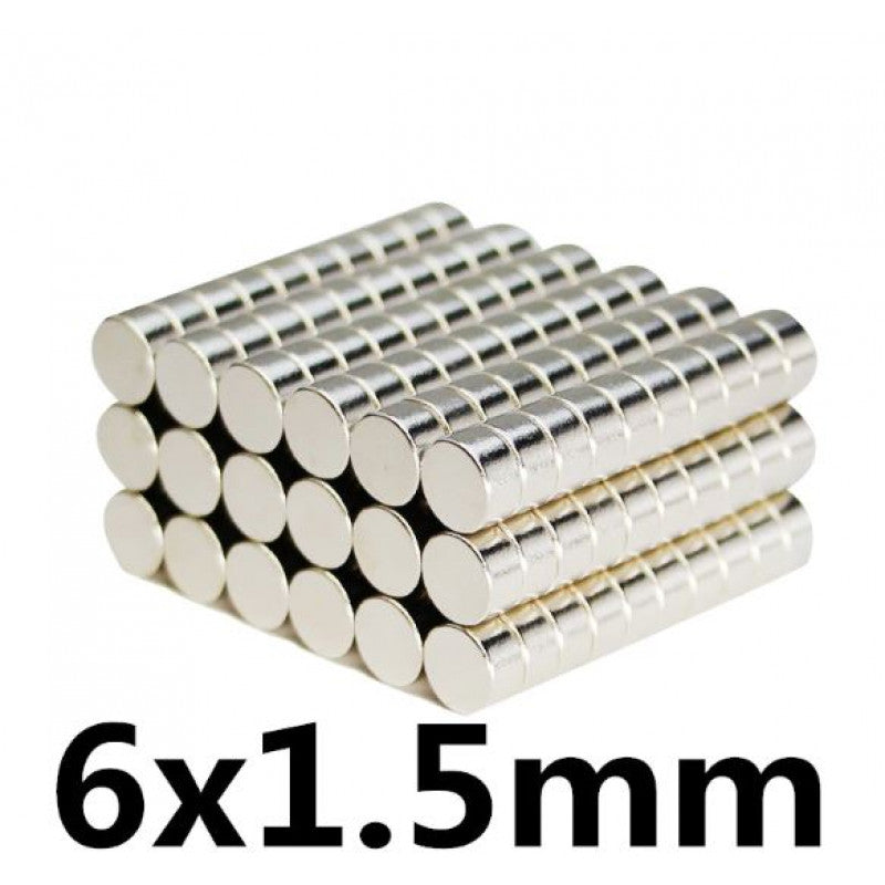 6mm x 1.5mm (6x1.5 mm) Neodymium Disc Strong Magnet