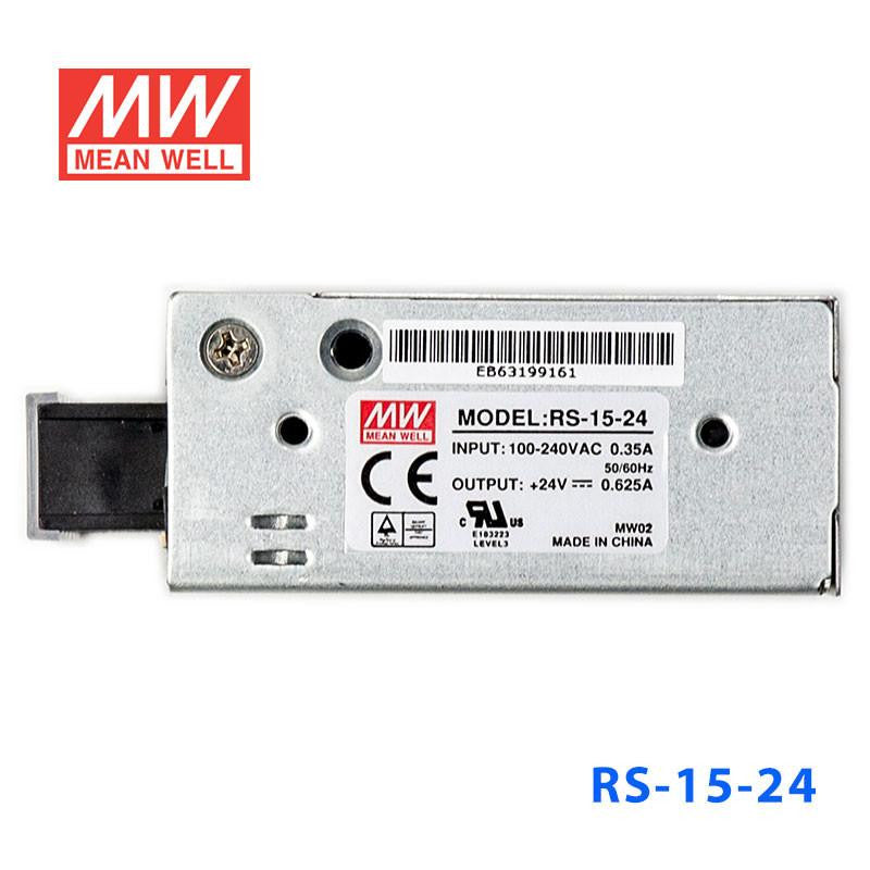 Mean Well SMPS (RS-15-24) Metal Power Supply, 24V, 0.625A, 15W