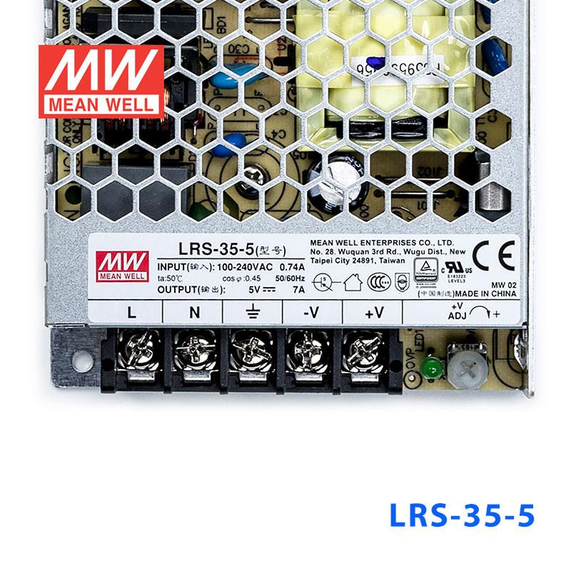 Mean Well SMPS - 5V/7A - 35W Metal Power Supply - LRS-35-5