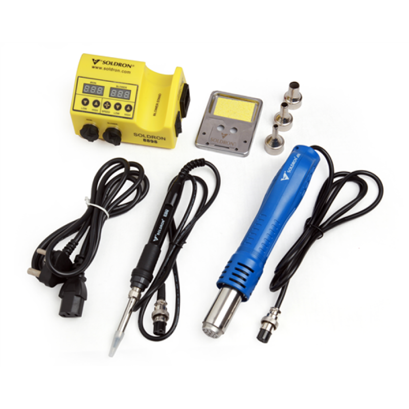 Portable Dual Hot Air Soldering Station, Soldron 8898