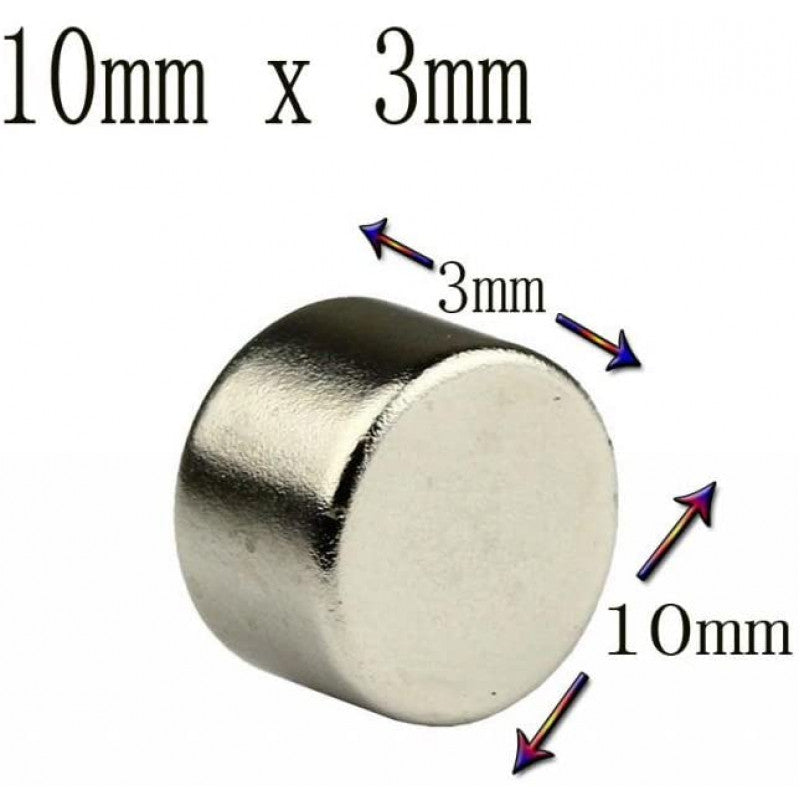 10mm x 3mm (10x3 mm) Neodymium Disc Strong Magnet