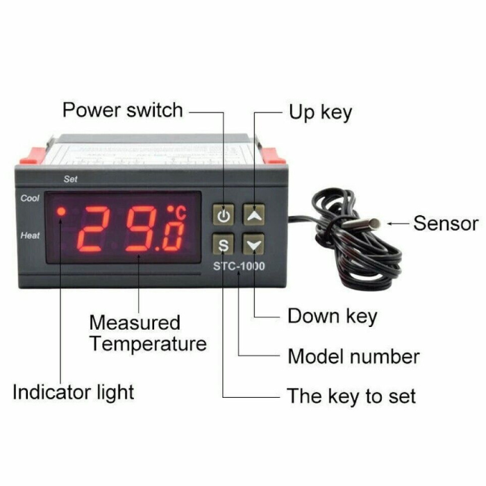 Tiny Digital Air Humidity Controller, 10A, 220V