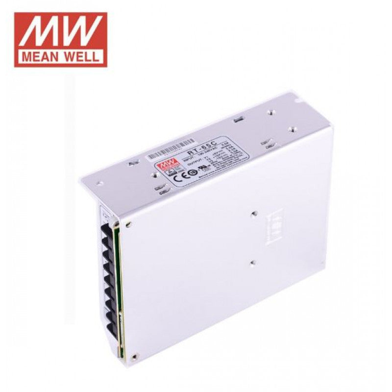 RT-65C Mean Well SMPS - Triple Output Metal Power Supply with 5V/5A, 15V 2.2A, and -15V 0.5A - 65.5W