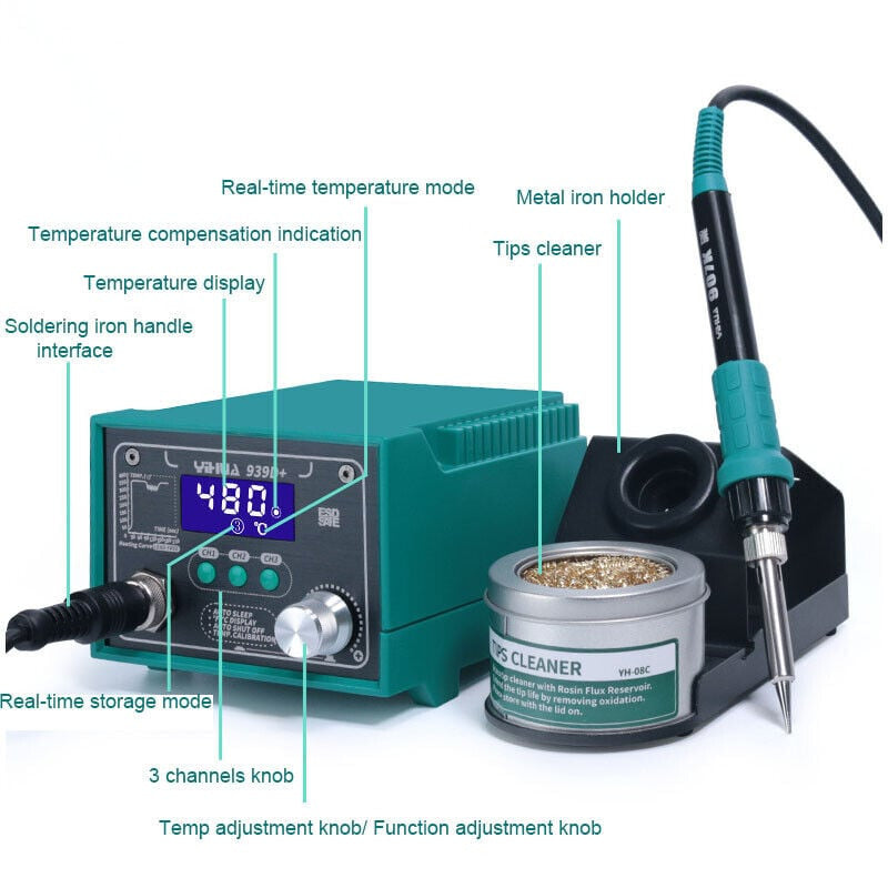 Professional multifunctional welding and soldering station, YIHUA 939D+