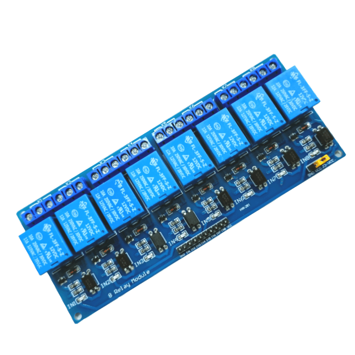 8-channel, 12-volt relay board