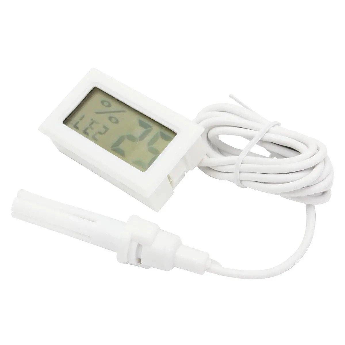 Tiny Digital Thermometer with Humidity and Hygrometer (Variable Color).