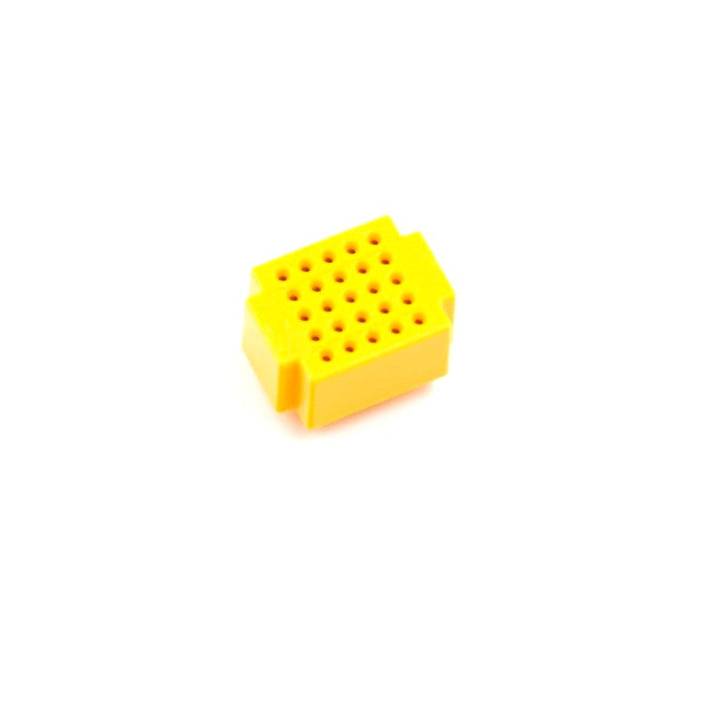 The pack of two XF-25 Ultra Mini Breadboards in yellow.