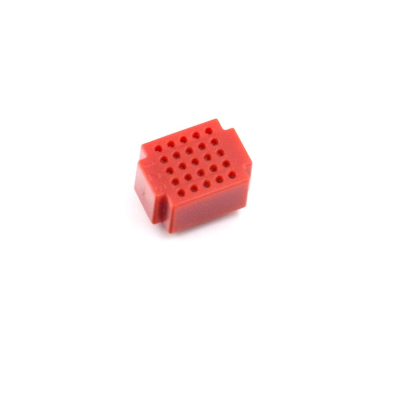 A pack of two XF-25 Ultra Mini Breadboards in red.