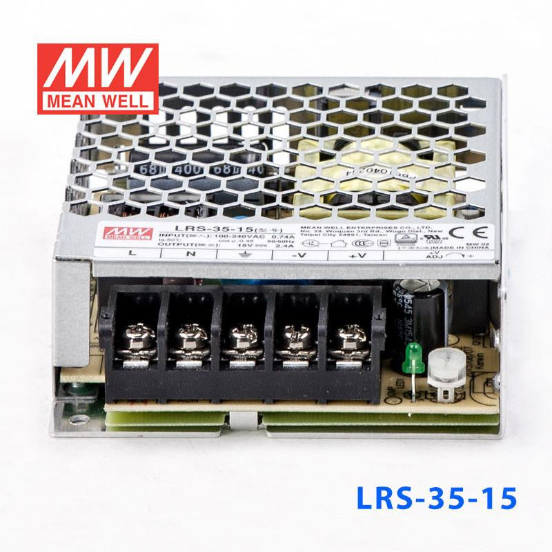 Mean Well SMPS - LRS-35-15 - 15V 2.4A - 36W Metal Power Supply