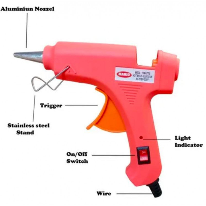 Mario Hot Melt Glue Gun, 20 Watt ME-20