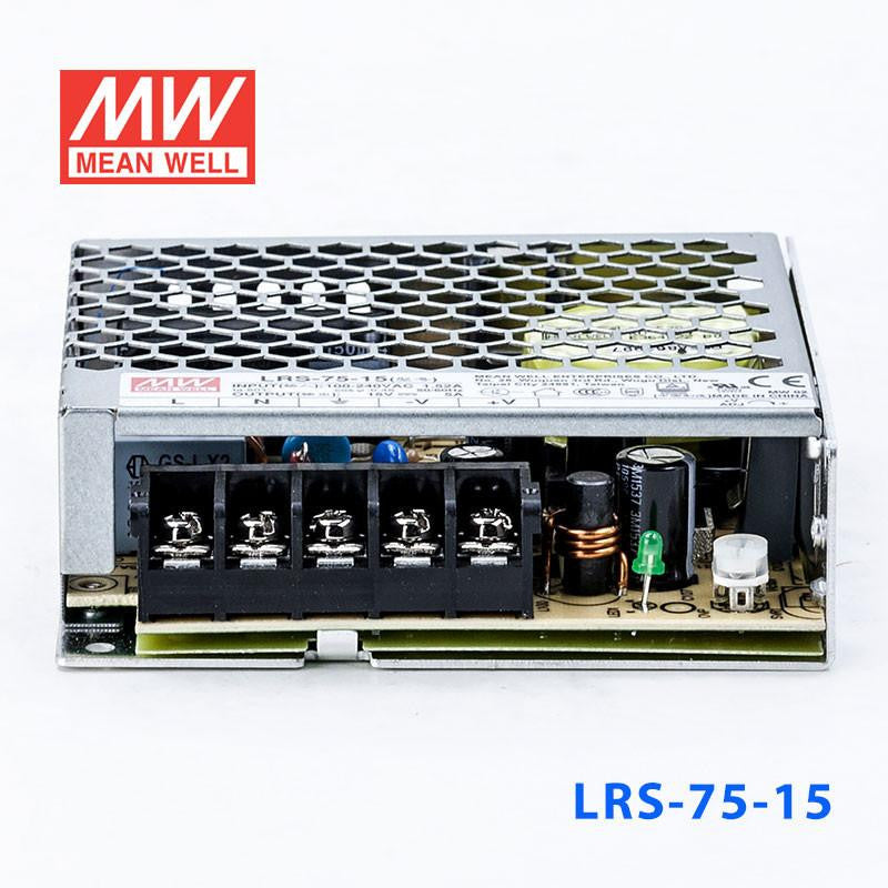 Mean Well SMPS - LRS-75-15 - 15V 5A - 75W Metal Power Supply