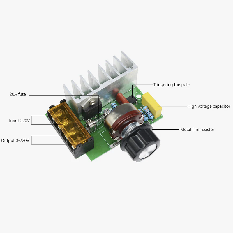 Dimming Speed Regulation 4000W High-Power Thyristor Electronic Regulator