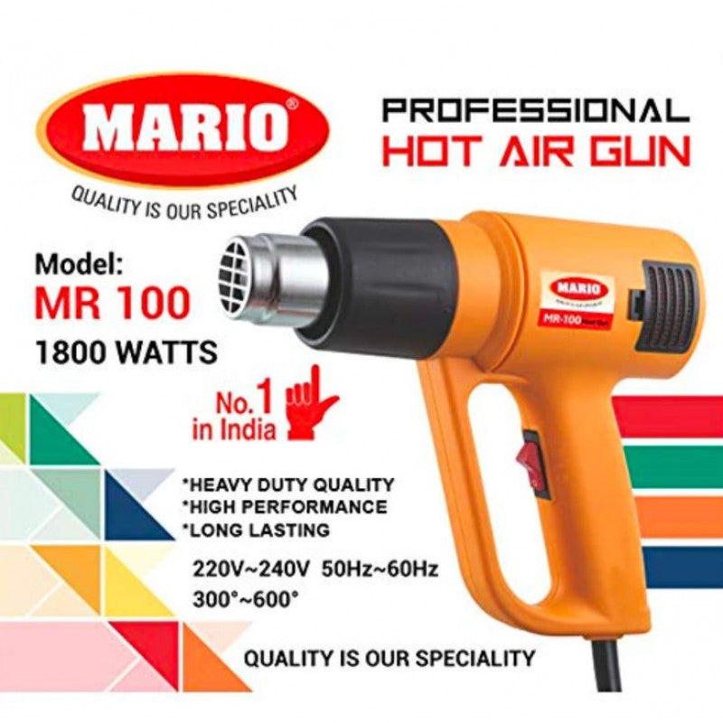 Mario Professional Heavy Duty Hot Air Gun MR-100, 1800 Watt