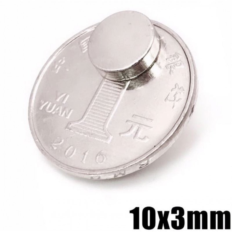 10mm x 3mm (10x3 mm) Neodymium Disc Strong Magnet