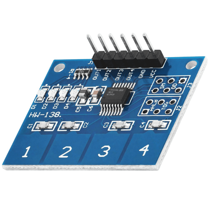 Four-channel capacitive touch sensor module TTP224