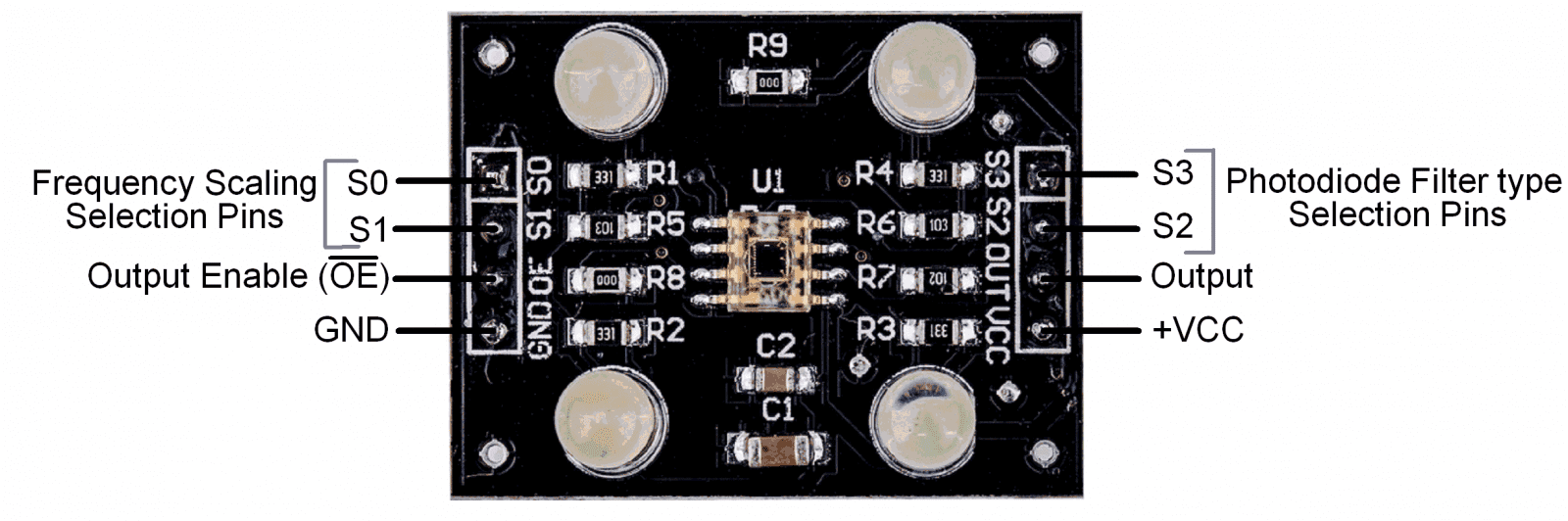 TCS3200D/TCS2300 Color Recognition Sensor Module