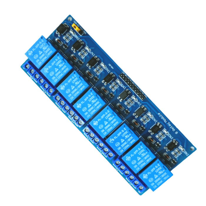 8-channel, 12-volt relay board