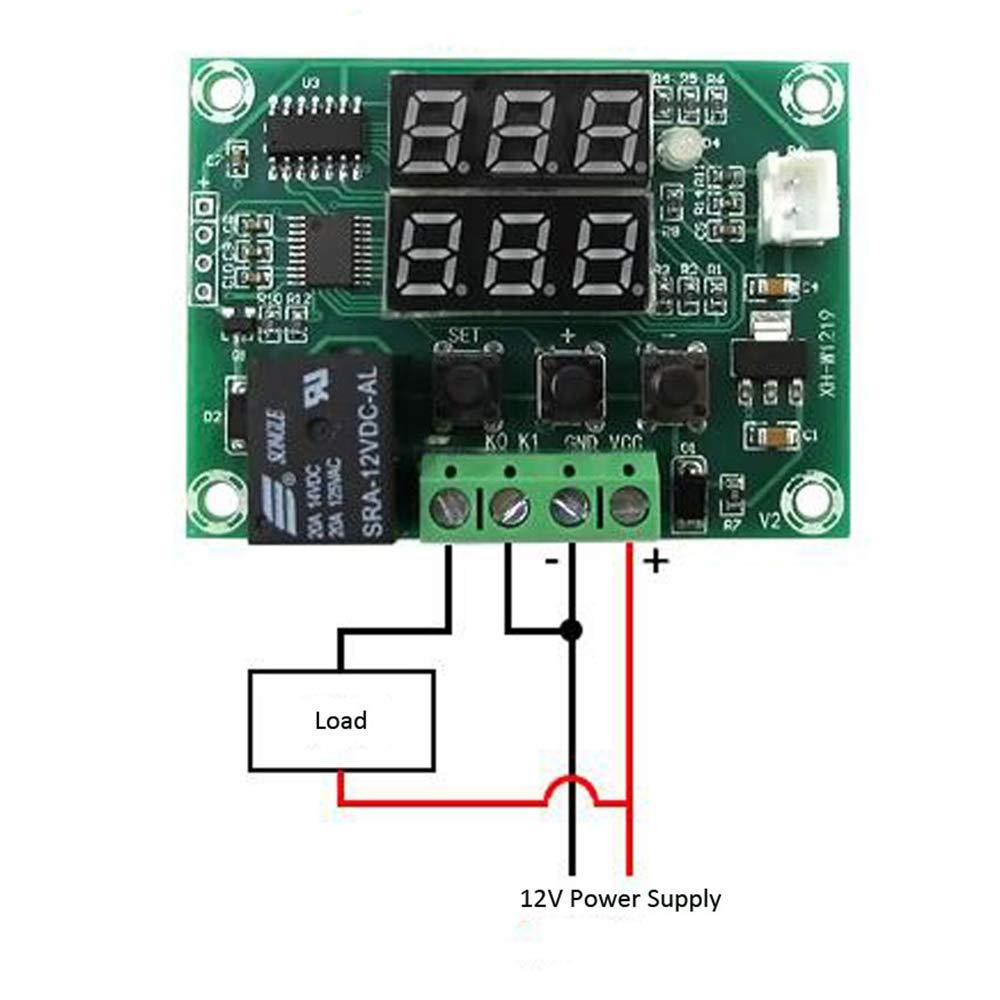 Digital Temperature Controller XH-W1219, 12V.