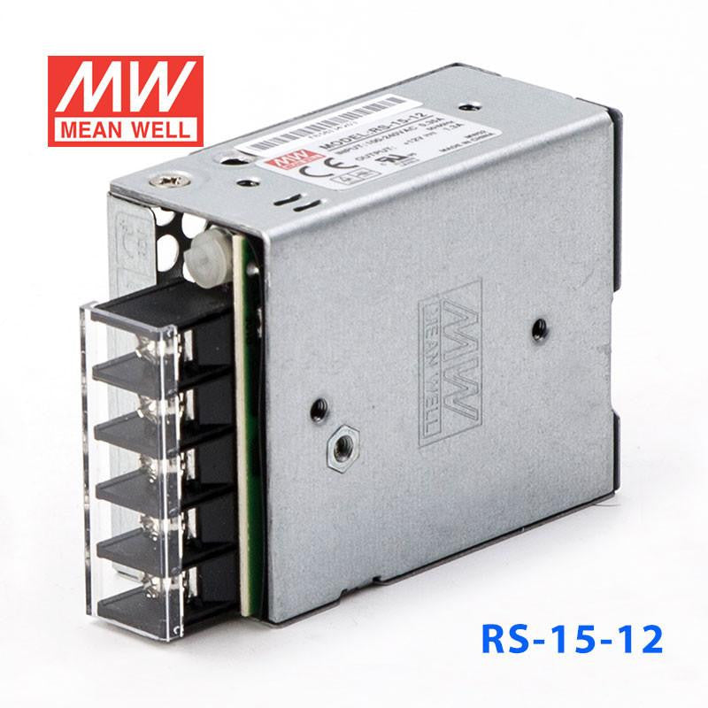 Mean Well SMPS RS-15-12 Metal Power Supply, 12V, 1.3A, 15W