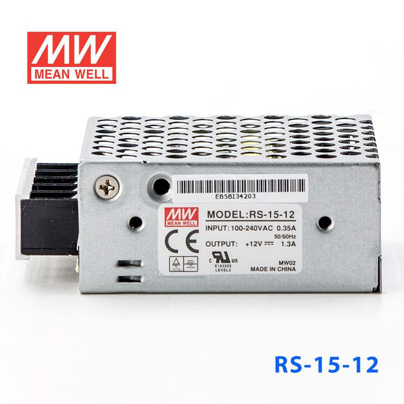 Mean Well SMPS RS-15-12 Metal Power Supply, 12V, 1.3A, 15W